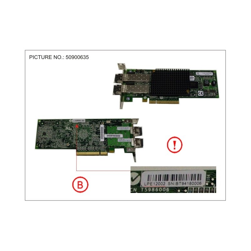 38008805 - FC CTRL 8GBIT/S LPE12002 MMF LC LP