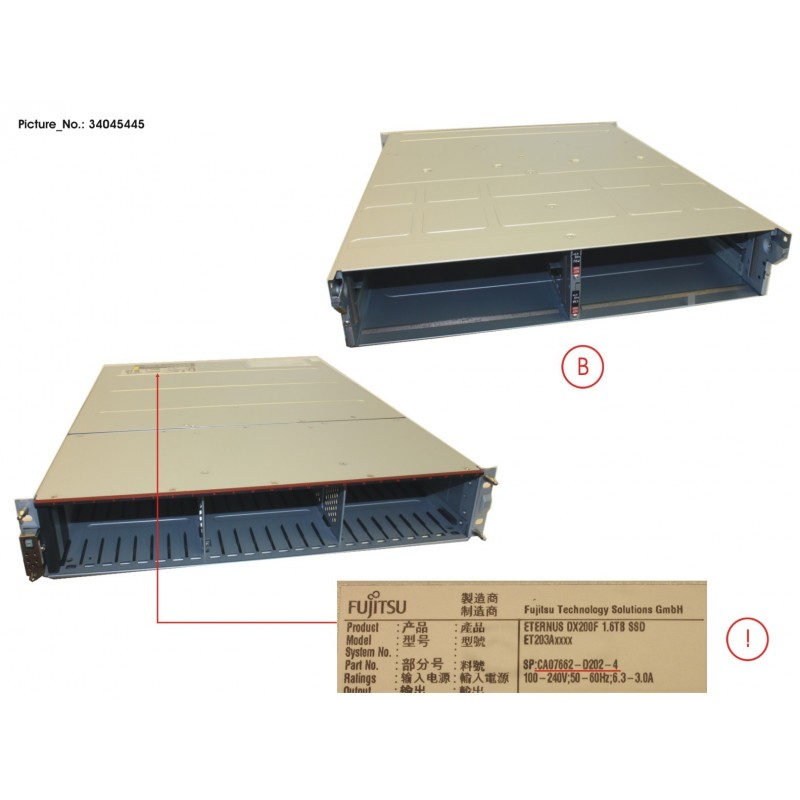 34045445 - DX200F 1.6TB AFA CE 2.5 WO PSU/CM (YM1S)