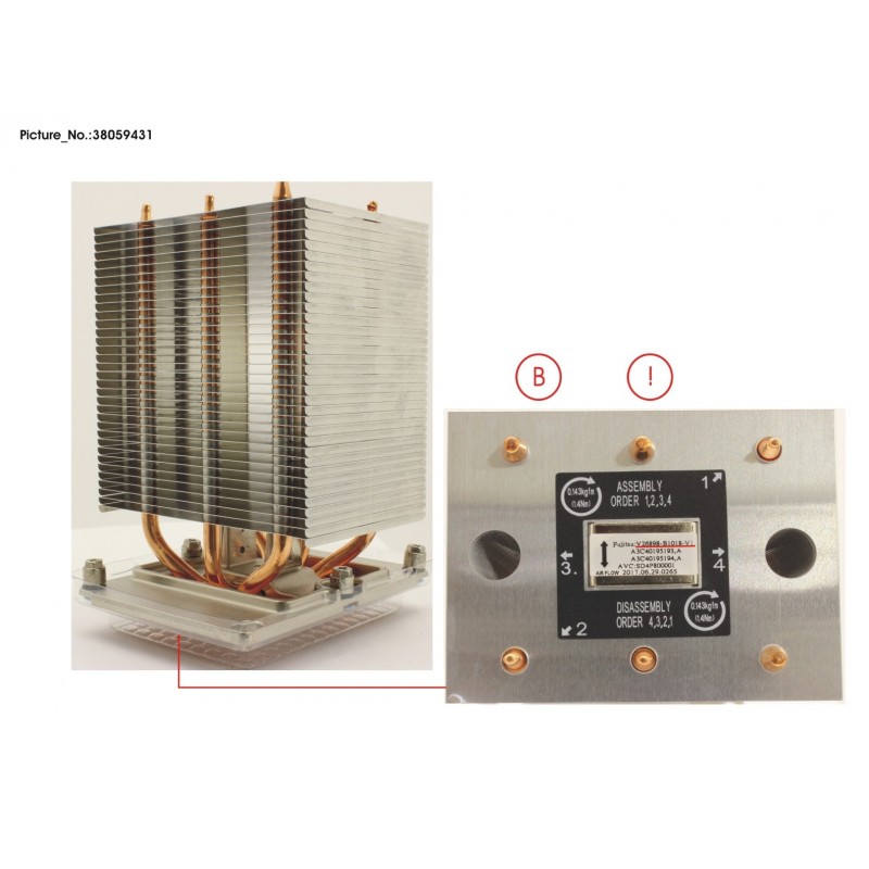 38059431 - HEATSINK 4U STD TX2550M4