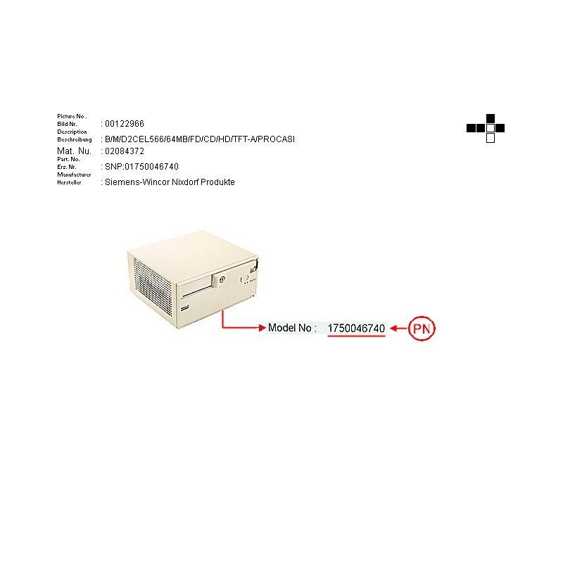 02084372 - B M D2*C566 64MB FD CD HD TFT-A PROCASH
