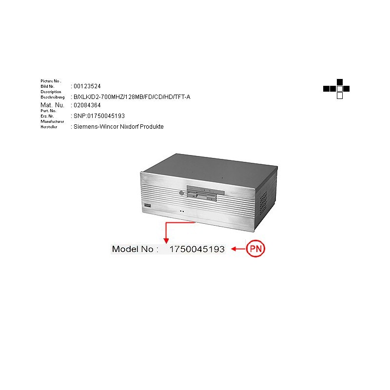 02084364 - B XLK D2*-733MHZ 128MB FD CD HD TFT-A