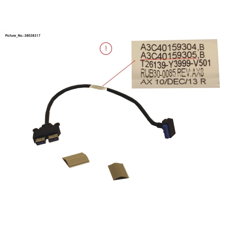 38038317 - CBL_FRONT_USB_ASSY