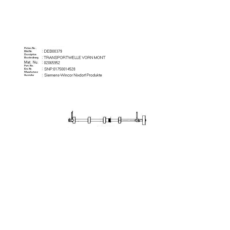 02065952 - FEED SHAFT FRONT ASSY.