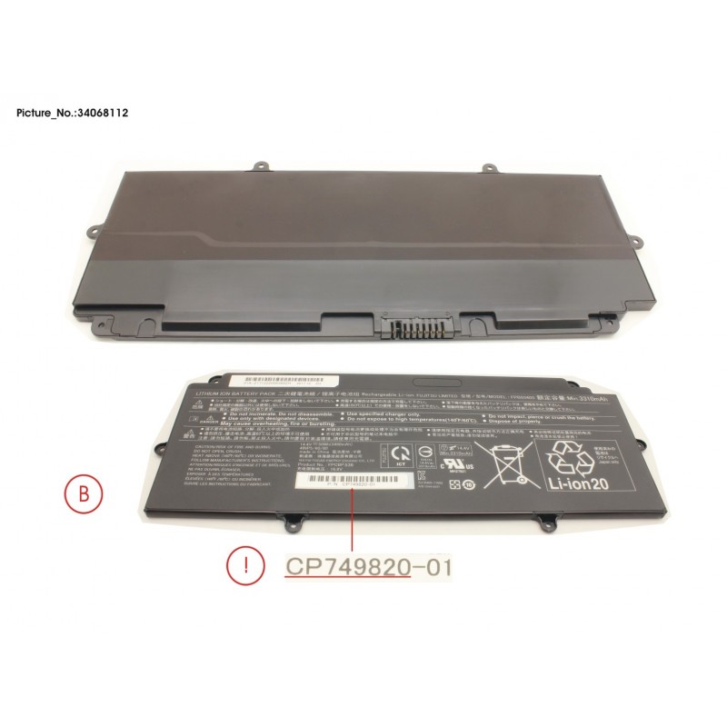 34068112 - -BT-MAIN BATTERY (4 CELLS) 50WH