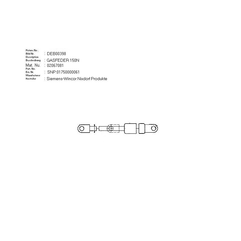 02067081 - GAS SPRING 150N