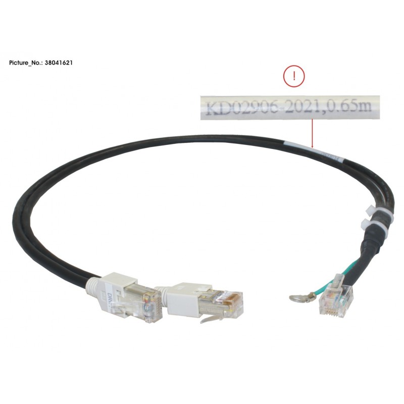 38041621 - TP5C/TP15/TP17 DUAL CDR CABLE .65M BLACK