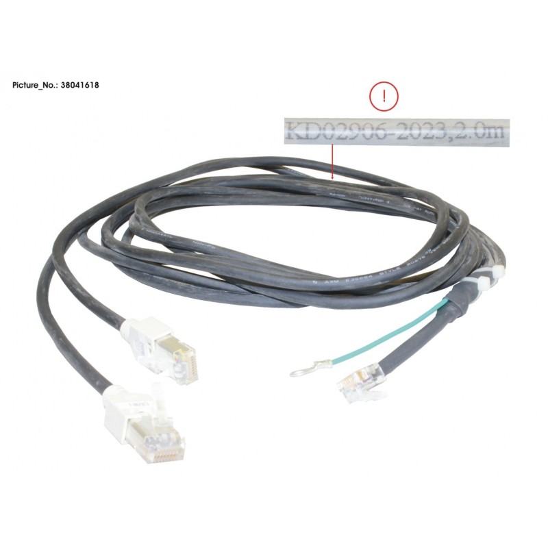 38041618 - TP5C/TP15/TP17 DUAL CDR CABLE 2M BLACK