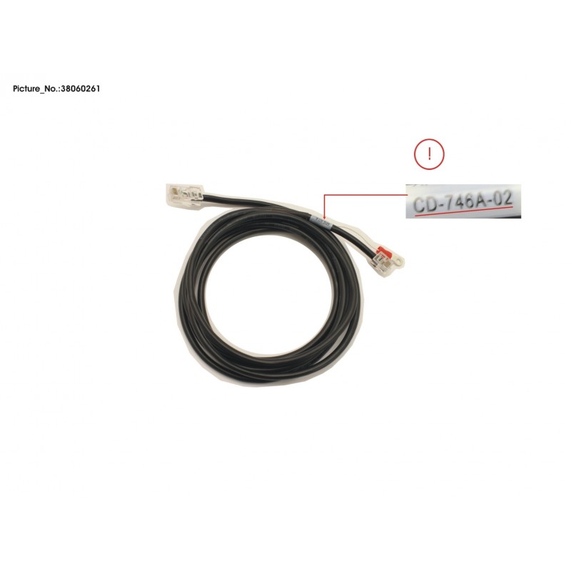 38060261 - TP7E/C TO TP7K S/A RJ12 RJ45 2.0M BLACK