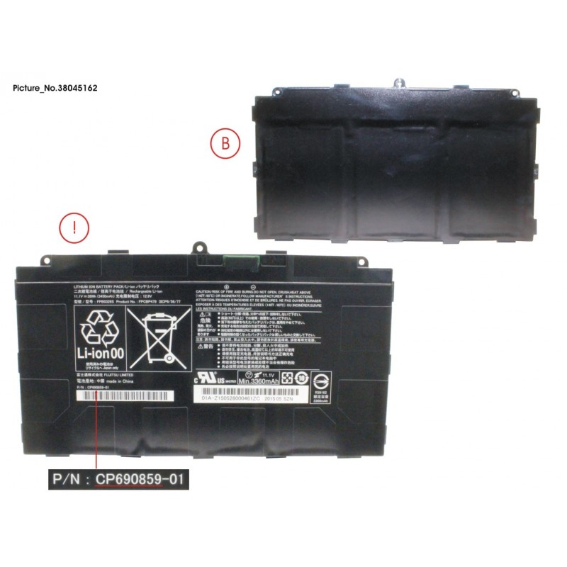 38045162 - -BT-1ST BATTERY (3 CELLS)