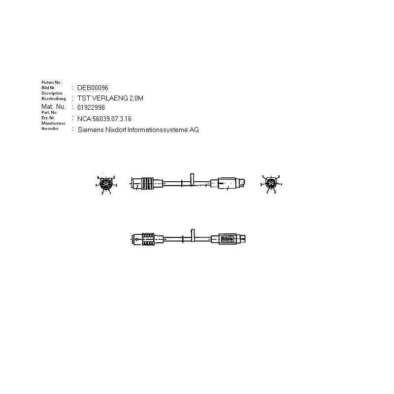 01922998 - KEYB. EXTENSION CORD 2.0M