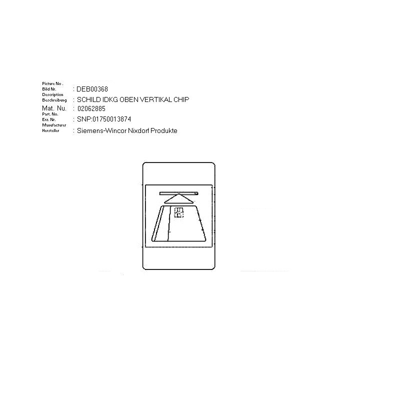 02062885 - LABEL IDKG TRACK TOP VERTICAL CHIP