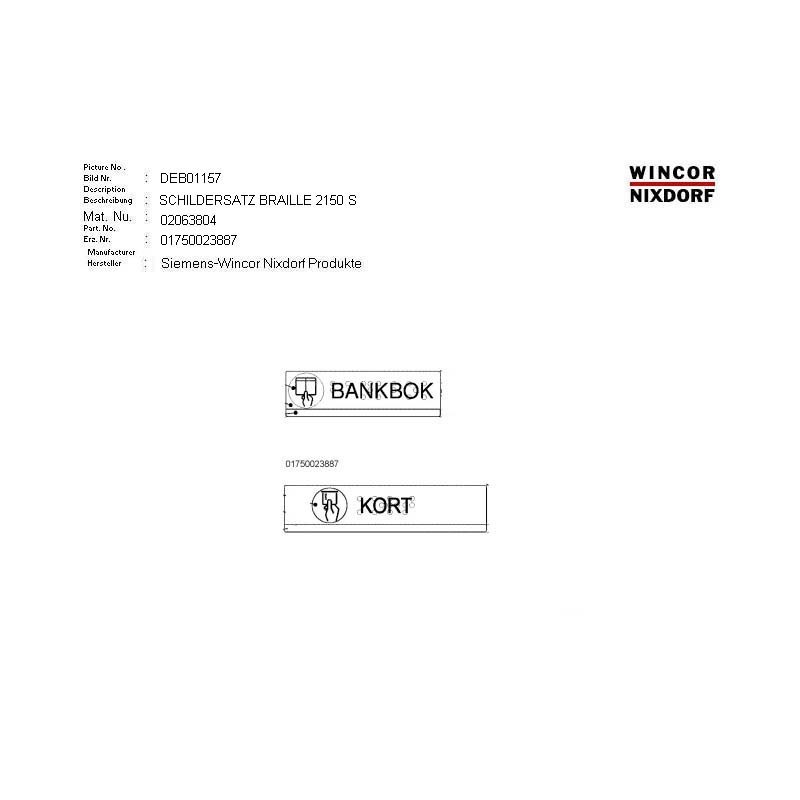 02063804 - LABEL KIT BRAILLE 2150 SWE