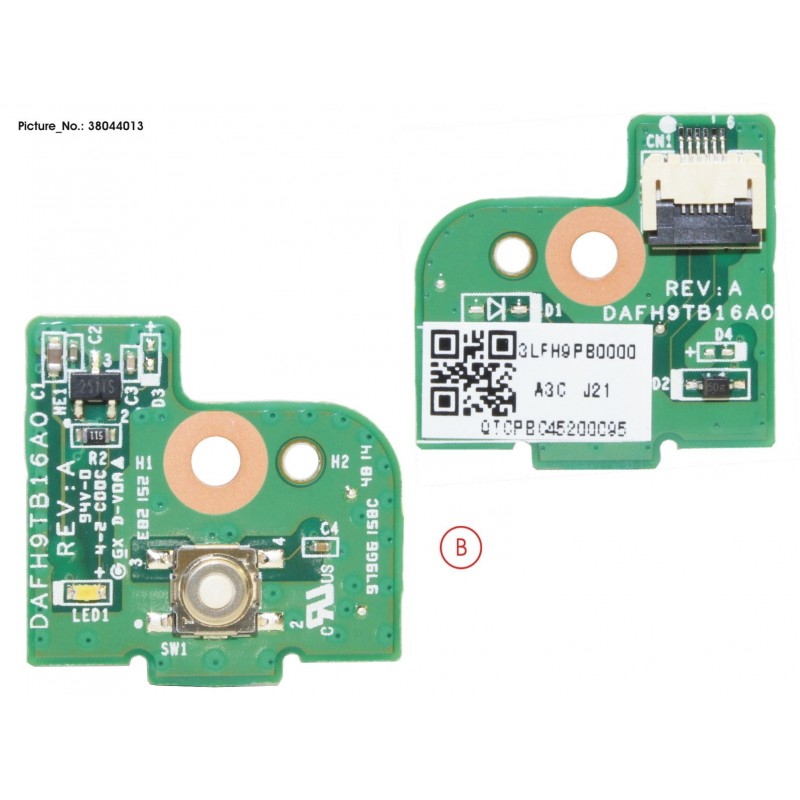38044013 - SUB BOARD, POWER BUTTON