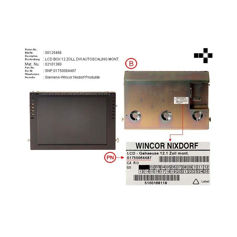 02101380 - LCD BOX 12 1 ZOLL AUTOSCALING DVI TOSH.
