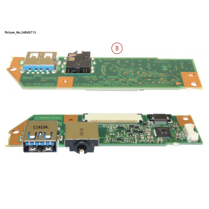 34045713 - SUB BOARD, AUDIO/USB