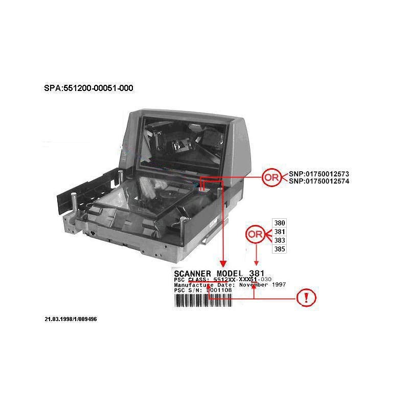 02042493 - 360° SCANNER RS232 SCALE OPTION MED.TOP