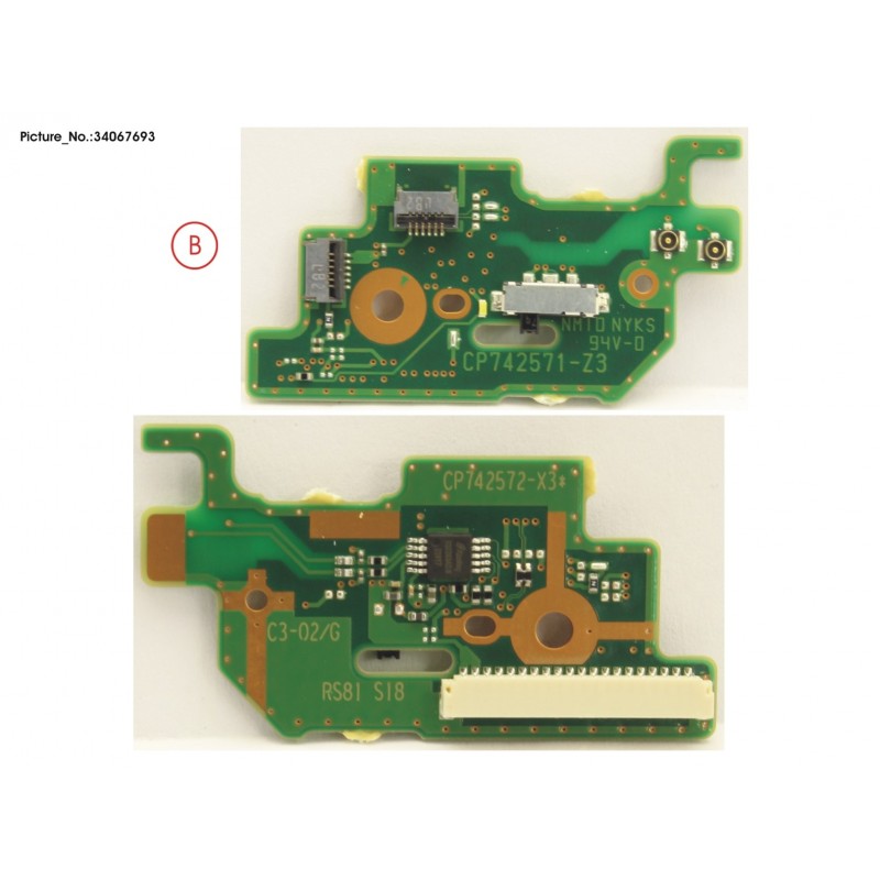 34067693 - SUB BOARD, POWER BUTTON