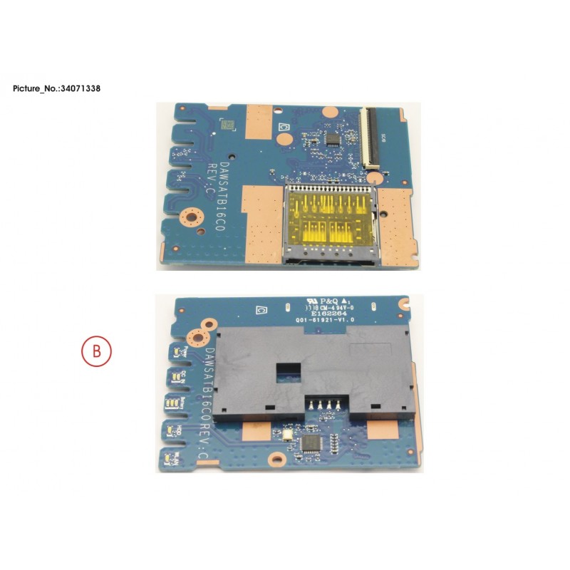 34071338 - SUB BOARD, SMARTCARD/LED