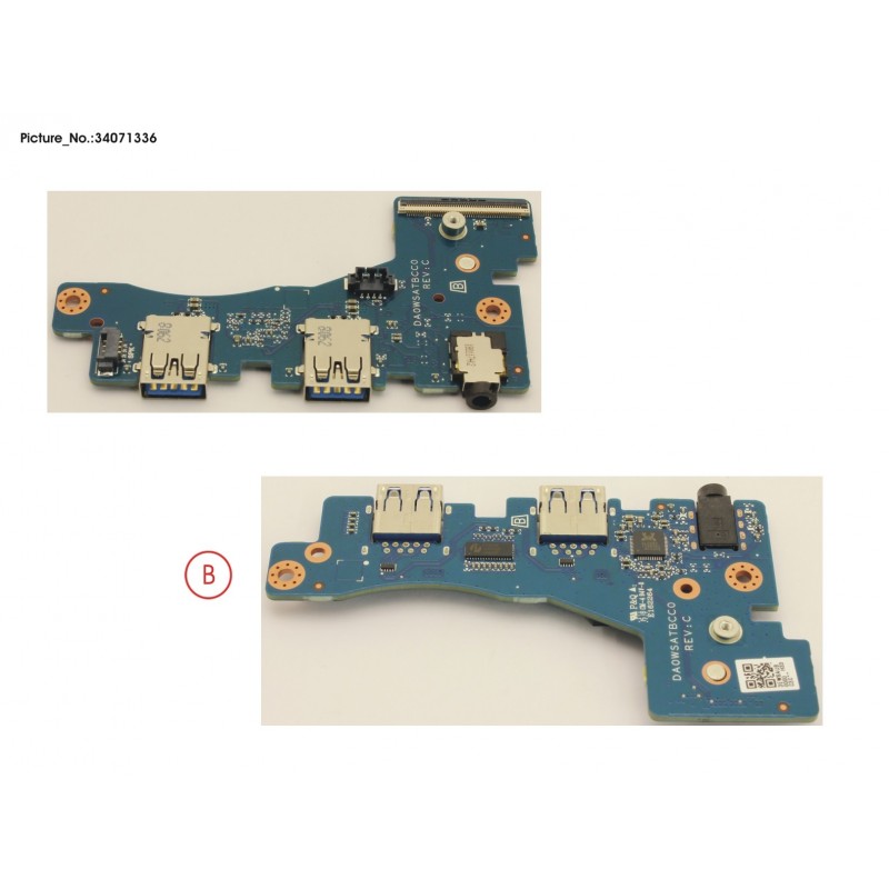 34071336 - SUB BOARD, USB/AUDIO