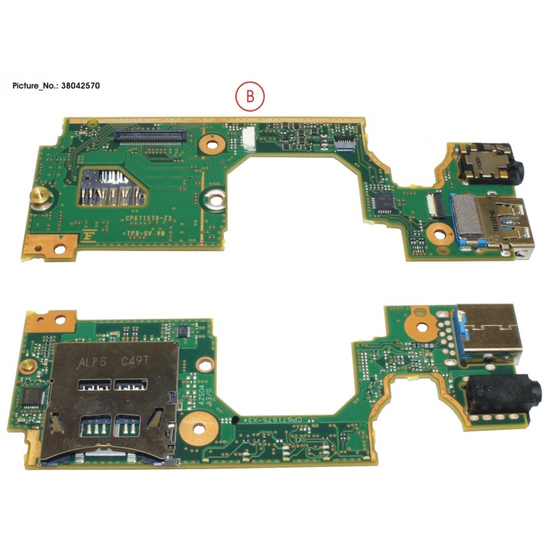 38042570 - SUB BOARD, AUDIO/SD/USB