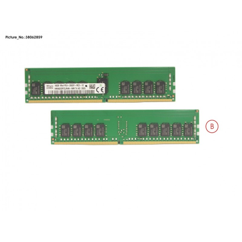 38062859 - 16GB (1X16GB) 1RX4 DDR4-2933 R ECC