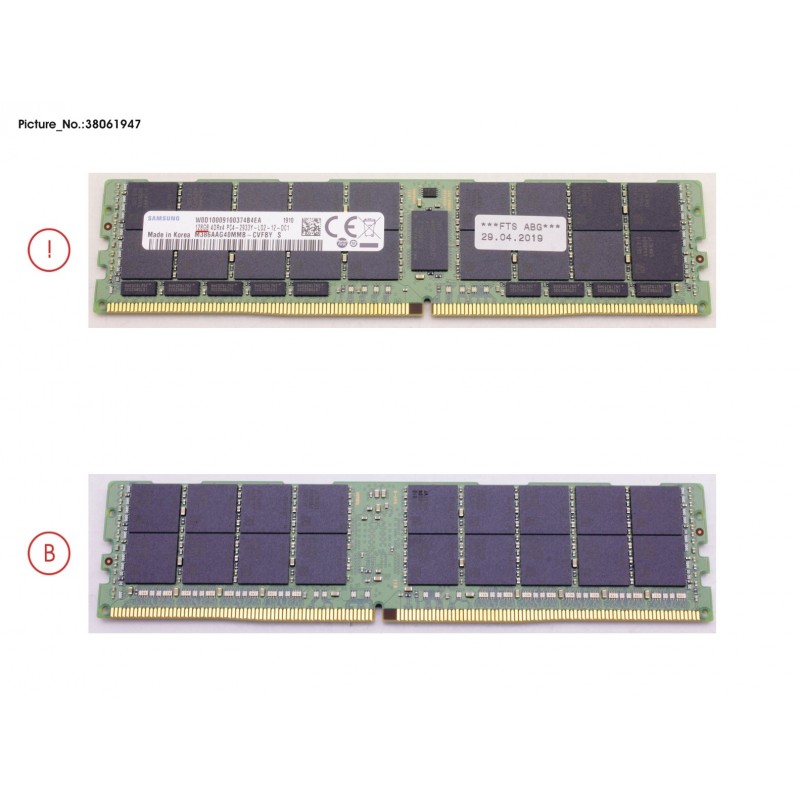 38061947 - 128GB (1X128GB) 4RX4 DDR4-2933 LR ECC