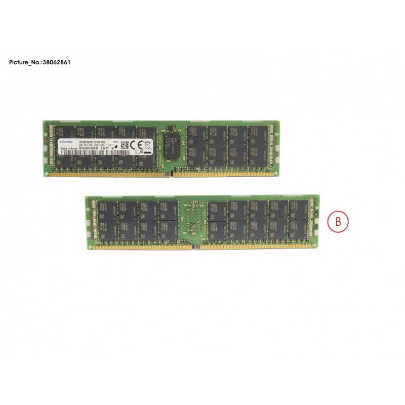 38062861 - 64GB (1X64GB) 2RX4 DDR4-2933 R ECC