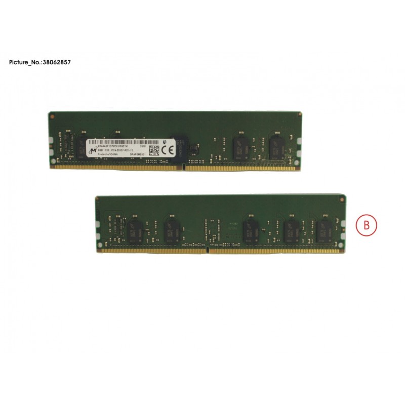 38062857 - 8GB (1X8GB) 1RX8 DDR4-2933 R ECC