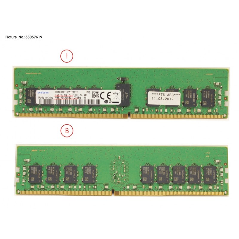 38057619 - 16GB (1X16GB) 1RX4 DDR4-2666 R ECC