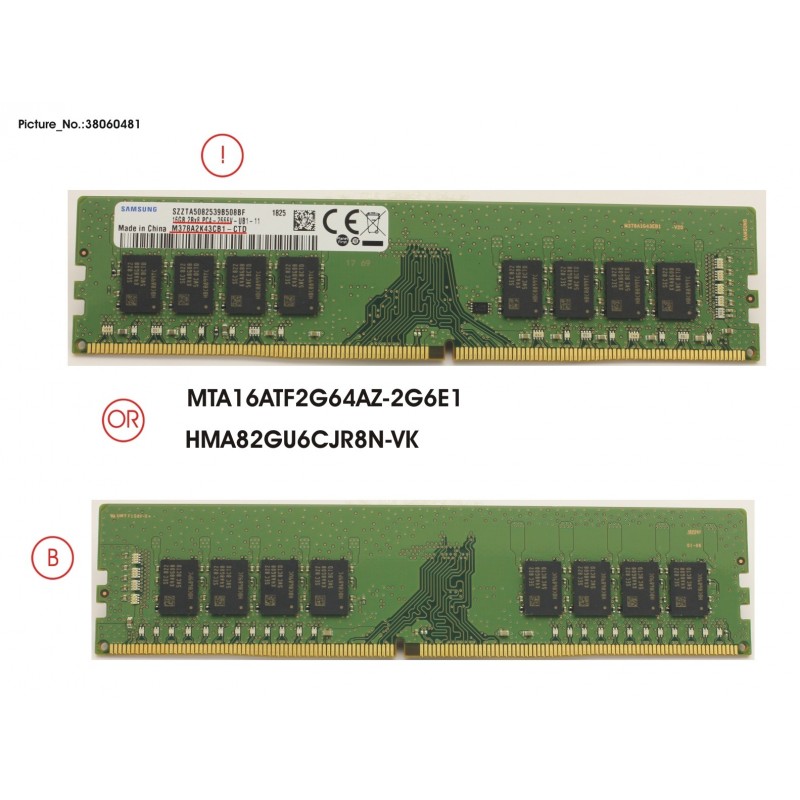 38060481 - MEMORY 16GB DDR4-2666 UD