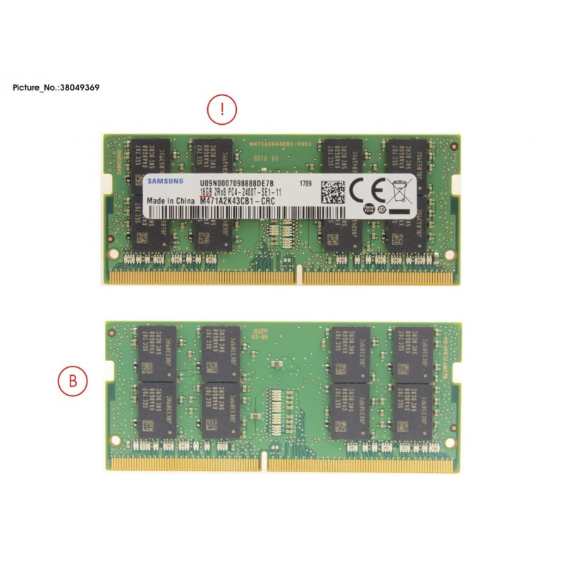 38049369 - MEMORY 16GB DDR4 SO