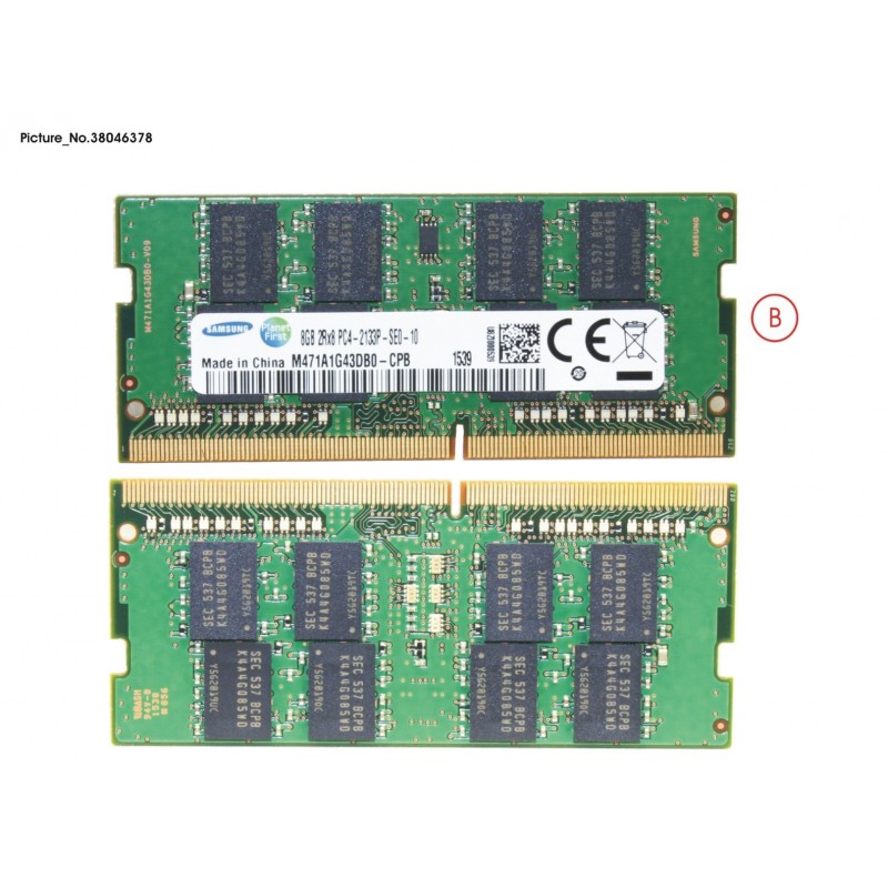 38046378 - MEMORY 8GB DDR4-2133 SO