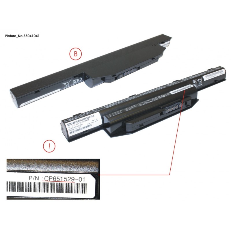 38041041 - -BT-MAIN BATTERY (6 CELLS) 4500MAH