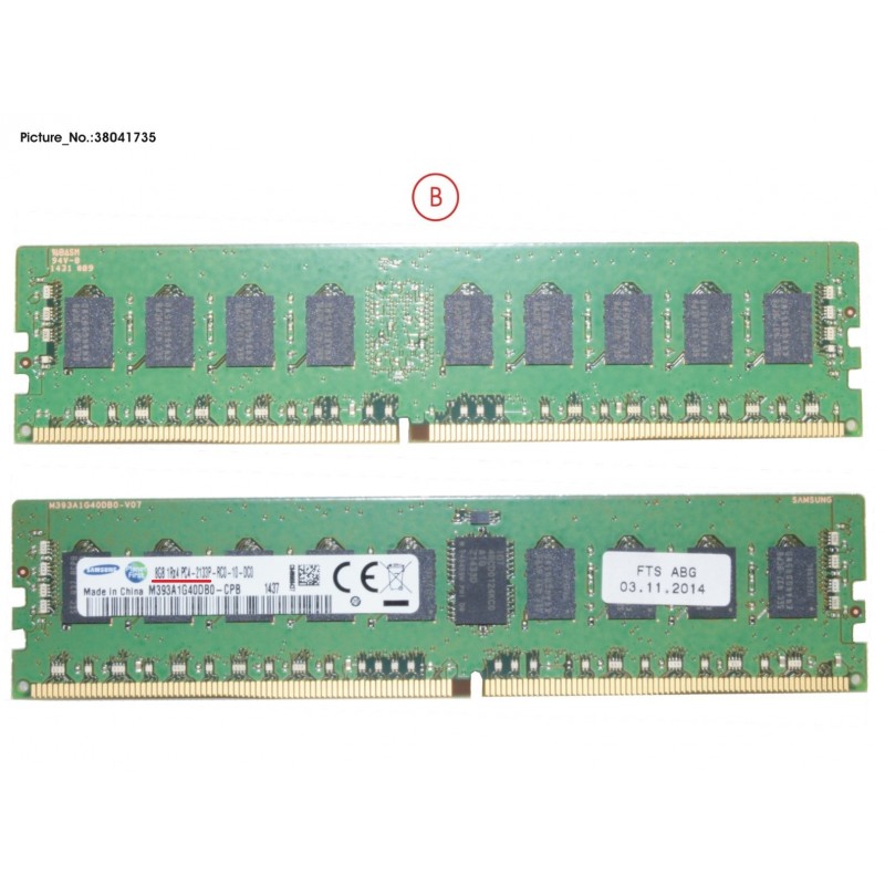 38041735 - 8GB (1X8GB) 1RX4 DDR4-2133 R ECC