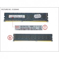 38019756 - 4GB (1X4GB) 2RX8 L DDR3-1600 U ECC