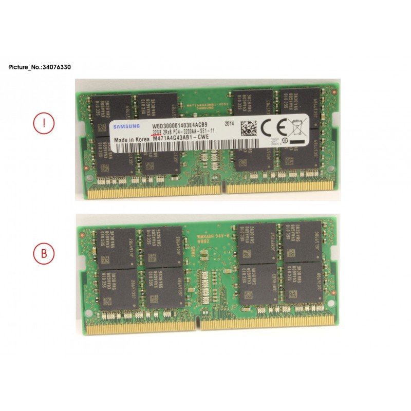 34076330 - MEMORY 32GB DDR4-2666MHZ