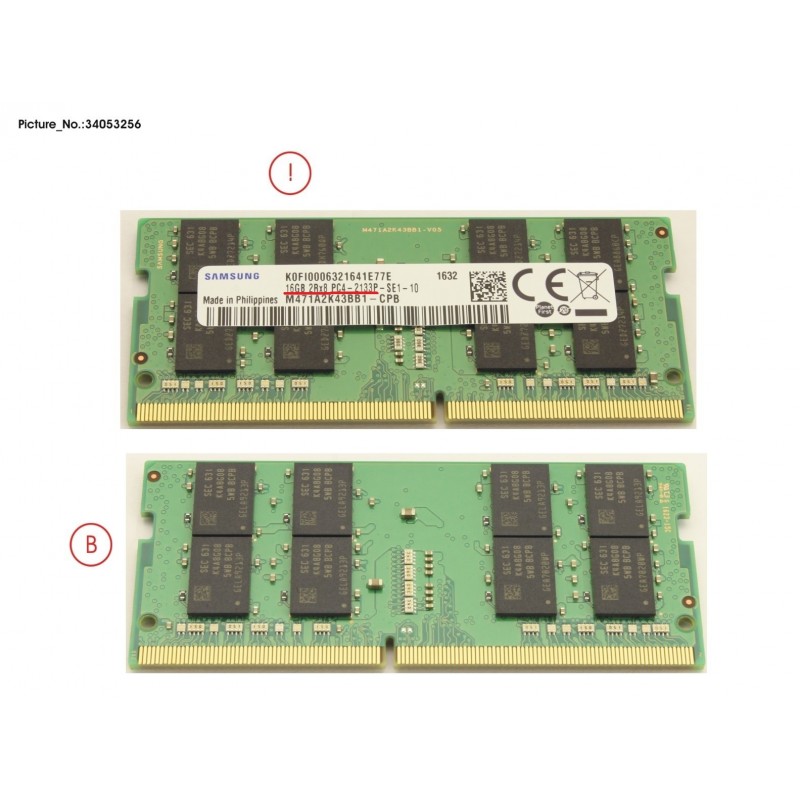 34053256 - MEMORY 16GB DDR4-2133