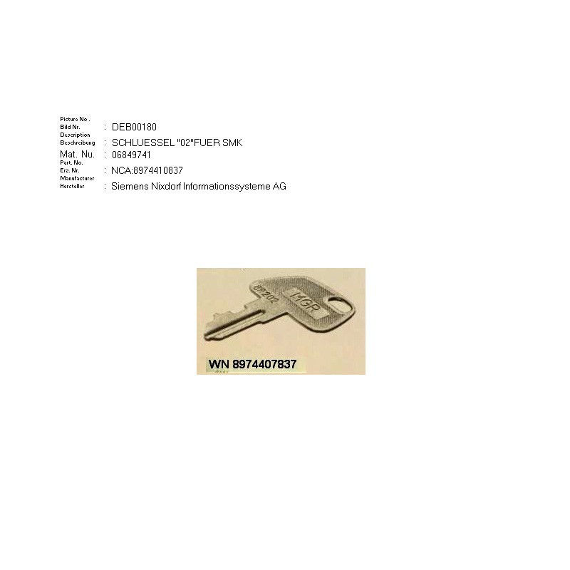 06849741 - KEY 02  FOR SMK