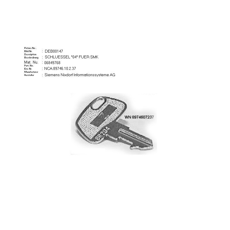 06849768 - KEY 04  FOR SMK