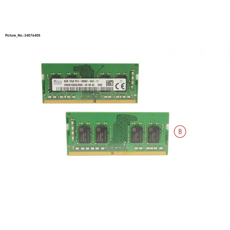 34076405 - MEMORY 8GB DDR4