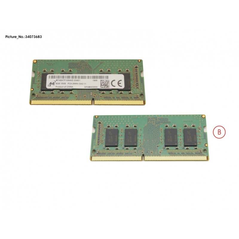 34073683 - MEMORY 8GB DDR4