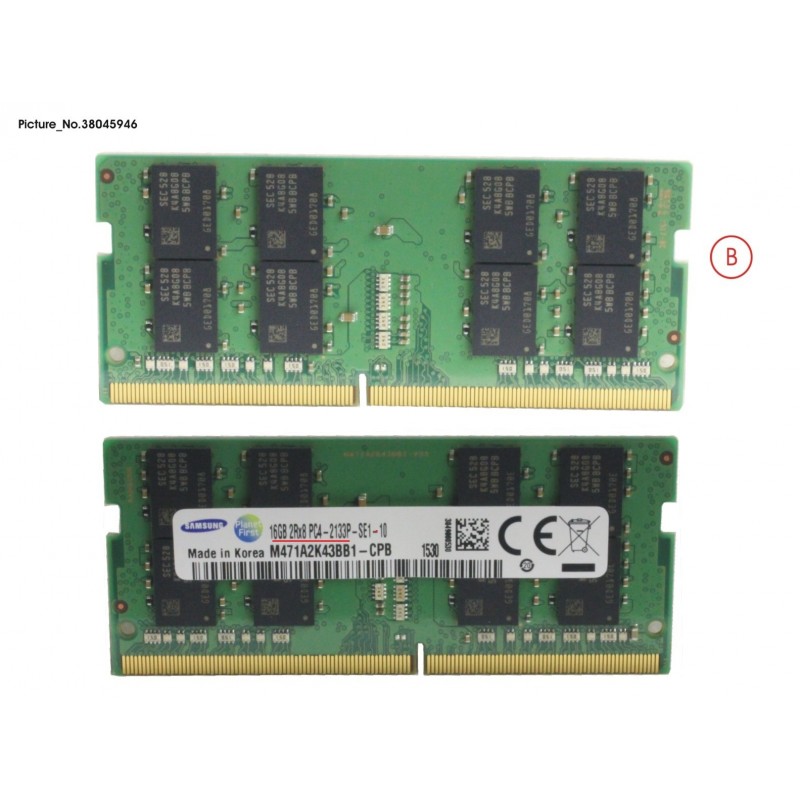38045946 - MEMORY 16GB DDR4-2133