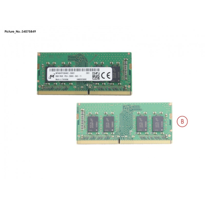 34075849 - MEMORY 8GB DDR4-2400