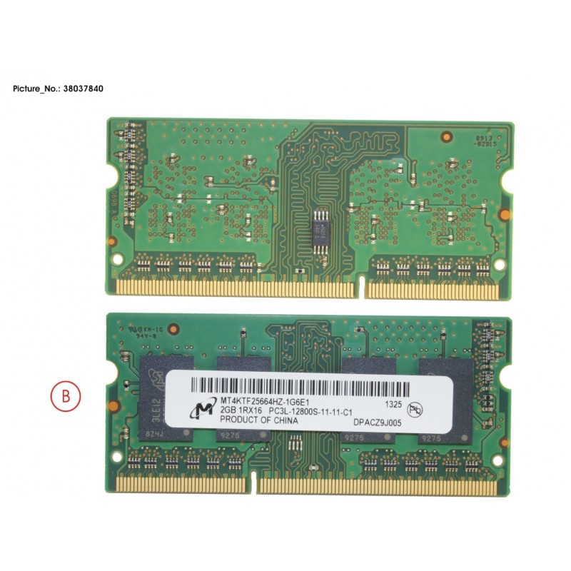 38037840 - MEMORY 2GB DDR3-1600