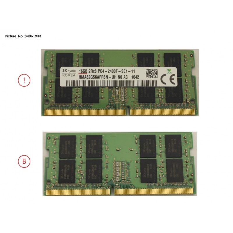 34061933 - MEMORY 16GB DDR4