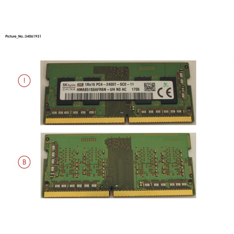 34061931 - MEMORY 4GB DDR4