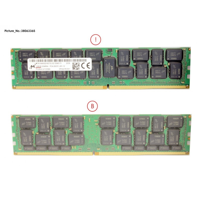 38063365 - 128GB 8RX4 DDR4 3DS-2933 LR EC