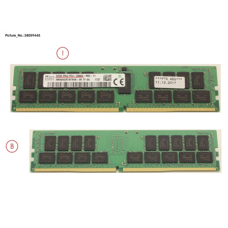 38059445 - 32GB 2RX4 DDR4 R