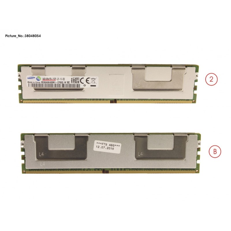 38048054 - 128GB (2X64GB) 4RX4 DDR4-2133 LR ECC