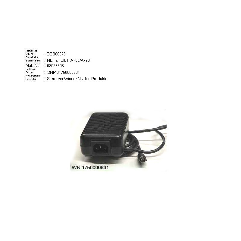 02028695 - OEM-POWERSUPPLY AXIOHM-PRINTER